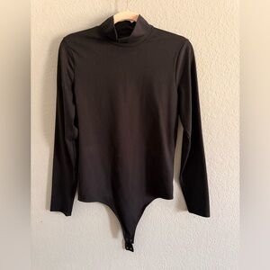 Abercrombie & Fitch Soft A&F Black Turtleneck Bodysuit | Size L